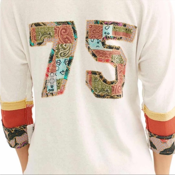 Free People Blitz Boho Patchwork top - Picture 2 of 7